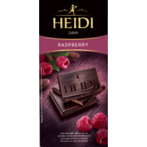 Étcsokoládé málnás Heidi Dark Raspberry 80g bulkshop
