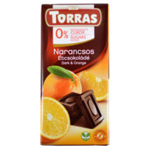Étcsokoládé cukormentes narancsos 75g, Torras