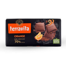 Terravita étcsokoládé 70% narancshéj darabokkal 90g - bulkshop