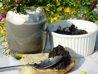 Fekete szezámtej, kapucsínó és édes krém recept bulkshop vegán növényi alapú plantbased