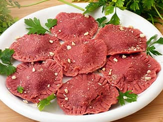 Jackfruittal töltött ravioli vegán növényi alapú recept bulkshop Jackfruittal töltött ravioli vegán növényi alapú recept bulkshop