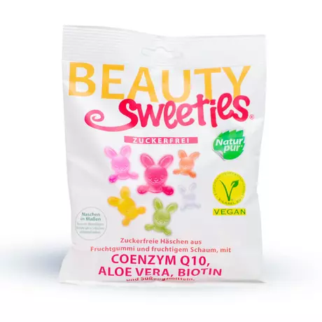 Beauty Sweeties cukormentes vegán gumicukor nyuszik 125g - bulkshop