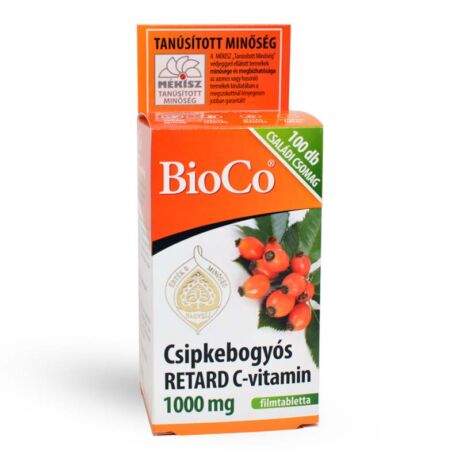 BioCo Csipkebogyós Retard C-vitamin tabletta 1000 mg, 100db - Bulkshop