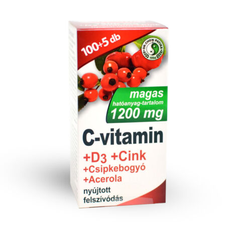 Dr. Chen C-vitamin+d3+cink+acerola+csipkebogyó tabletta 105db - bulkshop