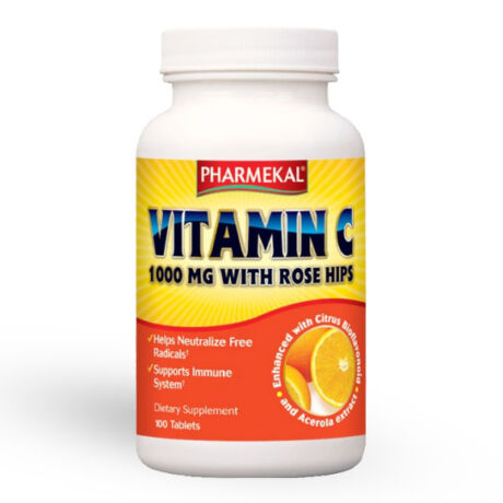 Pharmekal C-vitamin + Acerola-Bioflavonoid-Csipkebogyó tabletta 1000mg, 100db - Bulkshop