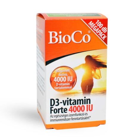 BioCo D3-vitamin forte tabletta, 4000 IU, 100db - Bulkshop