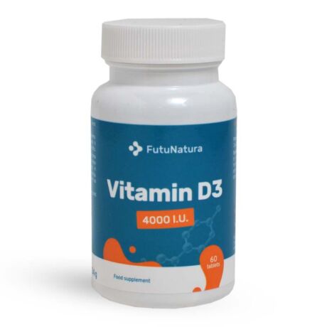 D3-vitamin, 4000 NE, 60 tabletta, Futunatura - Bulkshop