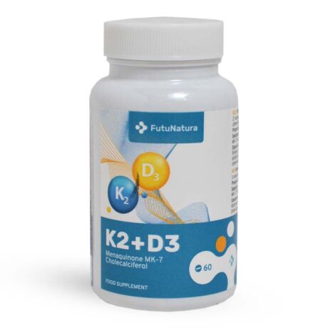 K2 + D3-vitamin, 60 tabletta, Futunatura - Bulkshop