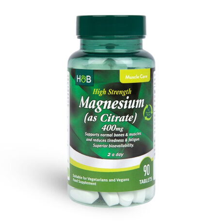 H&amp;B Magnézium-citrát tabletta 400 mg 90db - bulkshop.hu