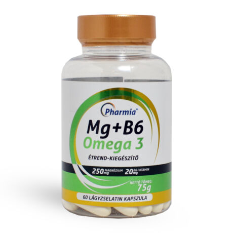 Mg+B6 Omega 3 kapszula, 60db Pharmia - Bulkshop