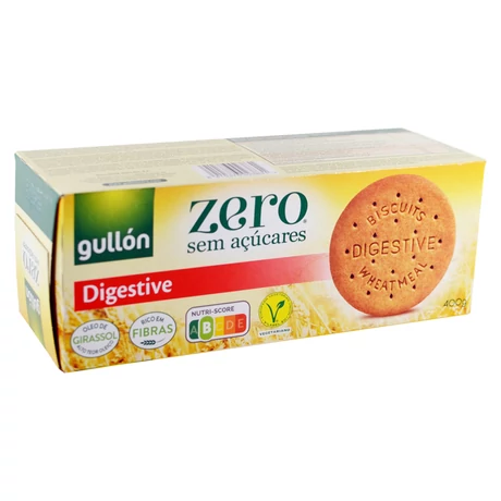 Cukormentes teljes kiőrlésű keksz 400g, Gullón Digestive - Bulkshop