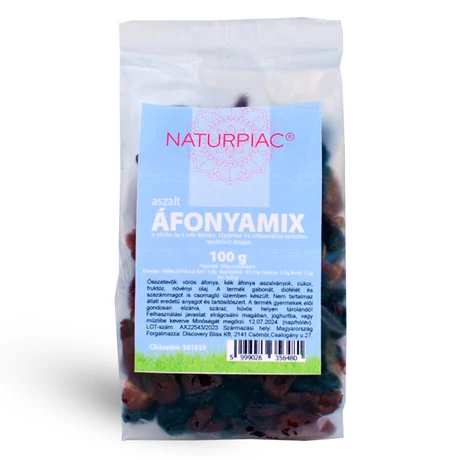 Aszalt áfonyamix (kék/vörös) 100g NaturPiac