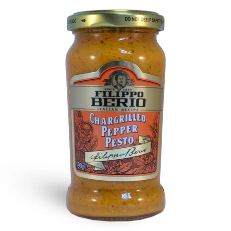 Filippo Berio Pesto faszénen grillezett paprikával 190g - bulkshop.hu