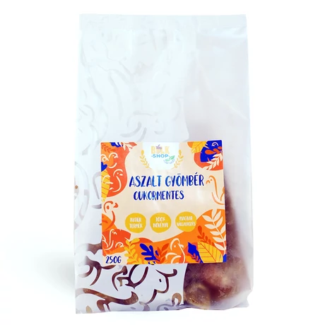 Bulkshop aszalt gyömbér (cukormentes) 250g - bulkshop.hu