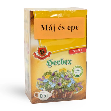 Herbex máj és epe tea filteres 20db - Bulkshop