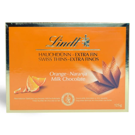 Lindt Thins Orange tejcsokoládé lapocskák 125g - bulkshop.hu