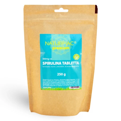 Spirulina tabletta 250g 500mg (NaturPiac PREMIUM) - Bulkshop