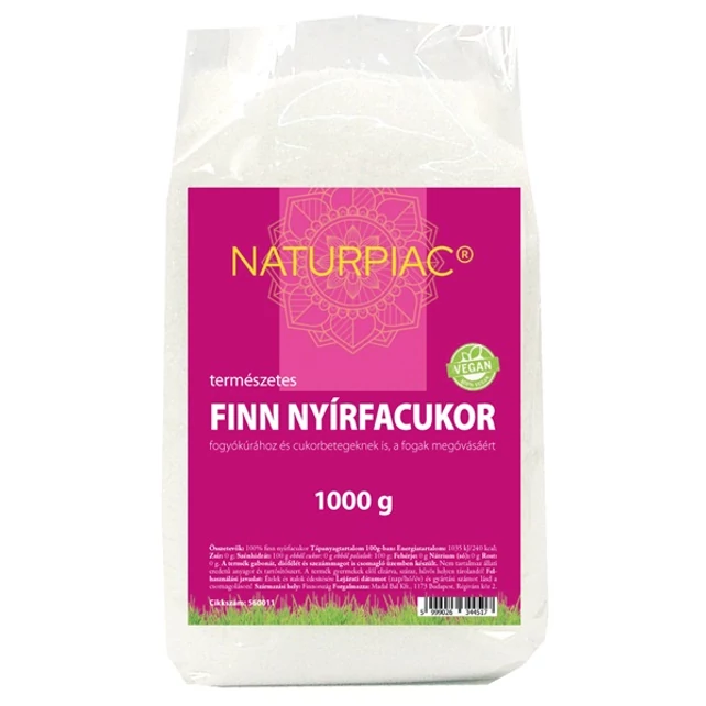 Finn nyírfacukor 1000g NaturPiac - Bulkshop