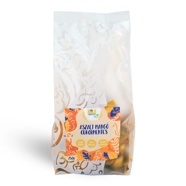Bulkshop aszalt mangó cukormentes 250g - bulkshop.hu