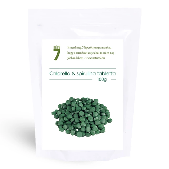 Chlorella &amp; Spirulina tabletta 500mg, 100g - bulkshop.hu