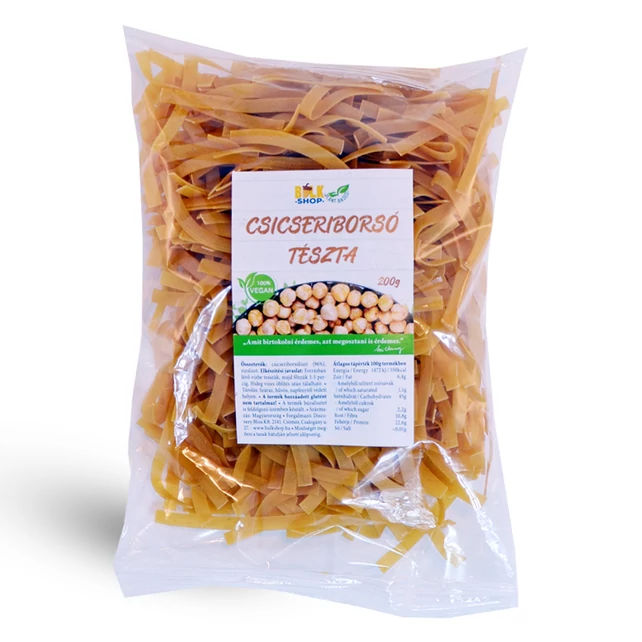 Csicseriborsó tészta széles metélt 200g - bulkshop.hu