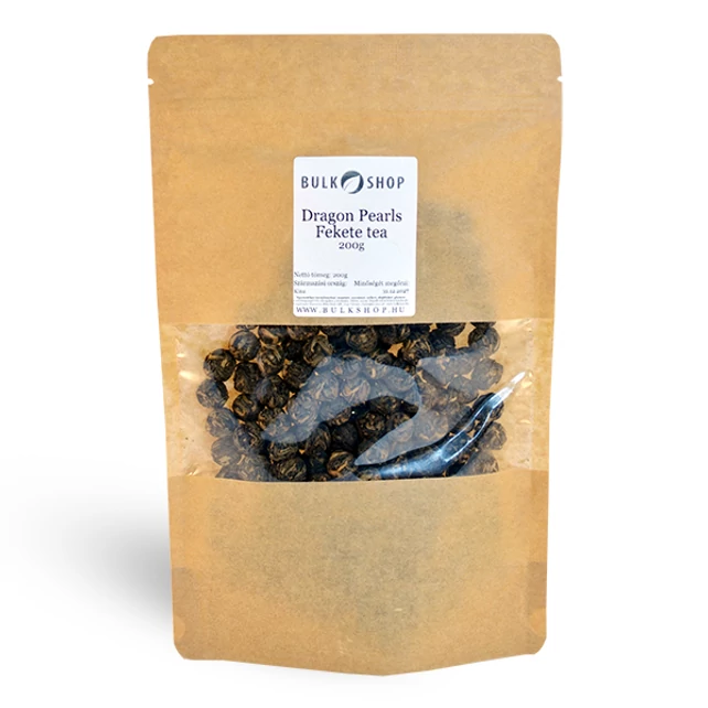 Bulkshop fekete tea 200g Dragon Pearls  (Long Zhu) - bulkshop.hu