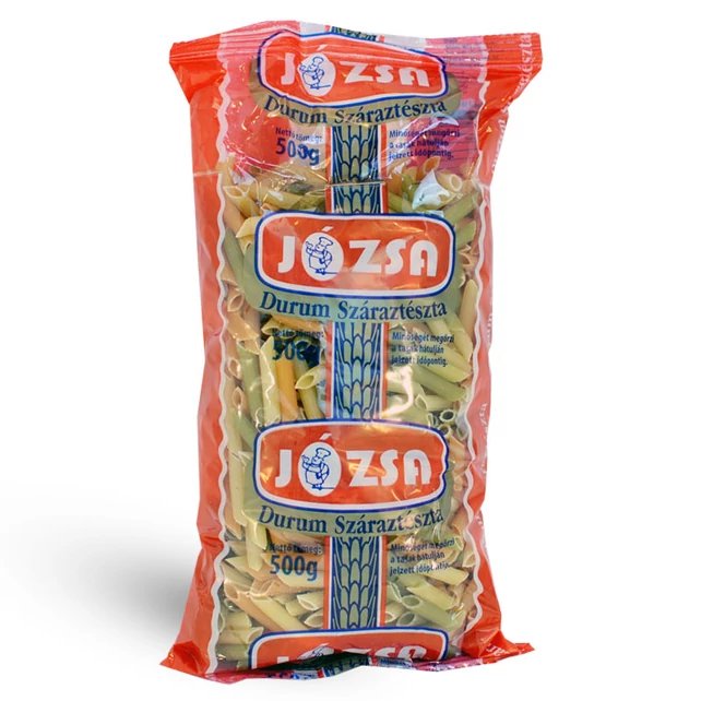Józsa durum tészta 500g penne, színes