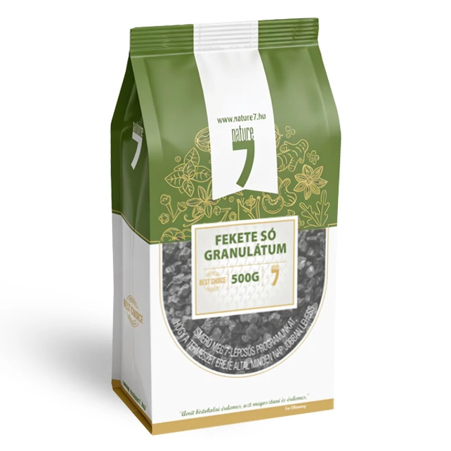 Nature7 fekete só granulátum 500g - bulkshop.hu