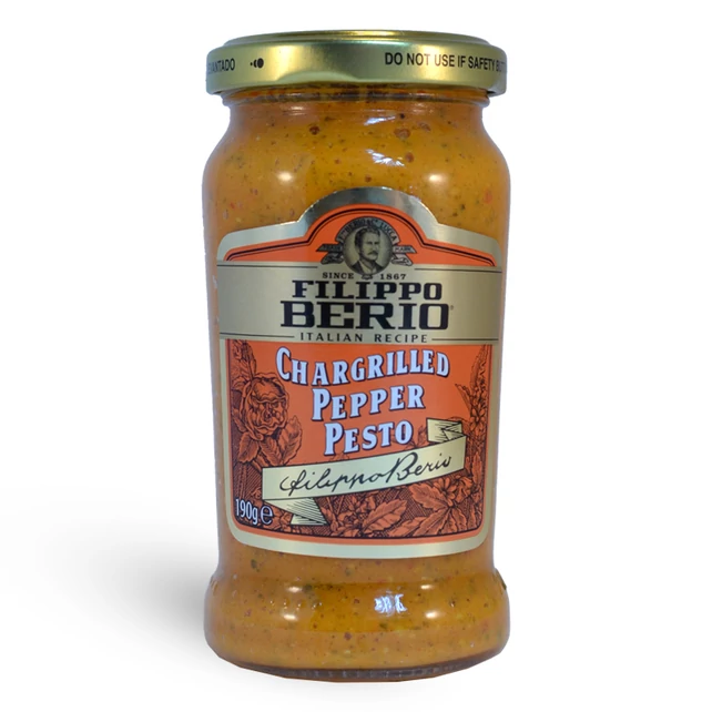 Filippo Berio Pesto faszénen grillezett paprikával 190g - bulkshop.hu