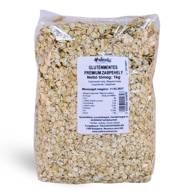 Paleolit gluténmentes prémium magyar zabpehely 1kg - bulkshop.hu