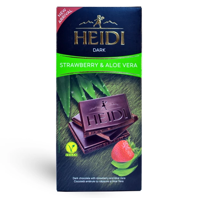 Heidi Dark Strawberry &amp; Aloe vera étcsokoládé 80g - bulkshop.hu