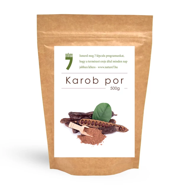 Nature7 karobpor 500g - bulkshop.hu
