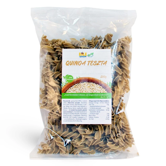 Quinoa tészta orsó 200g - bulkshop.hu