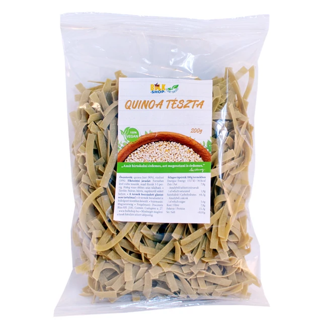 Quinoa tészta széles metélt 200g - bulkshop.hu