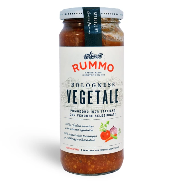 Rummo vegetáriánus paradicsomszósz szójával 340g - bulkshop.hu