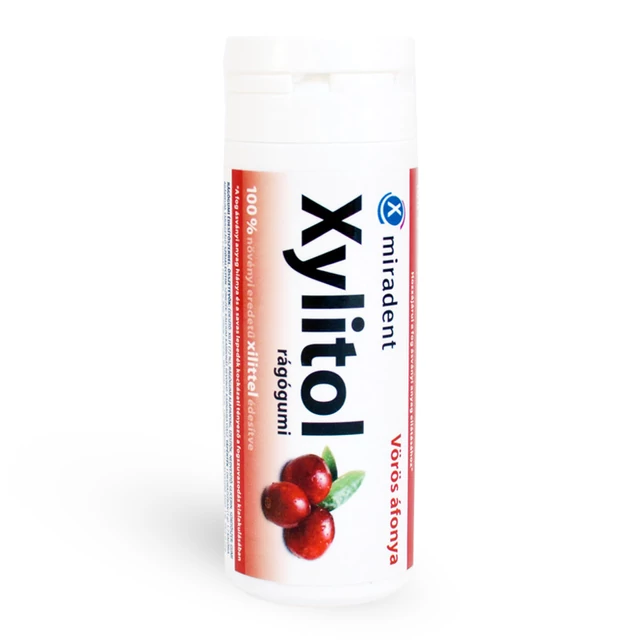 Xylitol rágógumi vörös áfonya 30g - bulkshop.hu