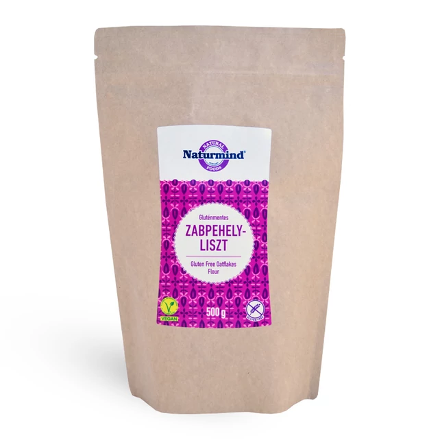 Naturmind gluténmentes zabpehelyliszt 500g - bulkshop.hu