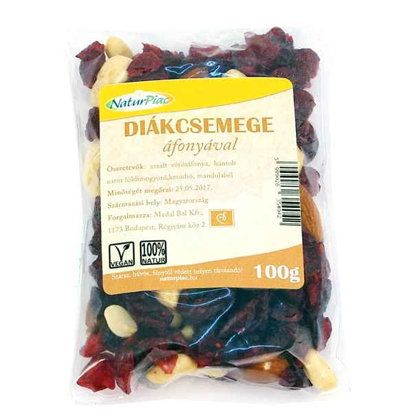 NaturPiac diákcsemege vörösáfonyával 100g 