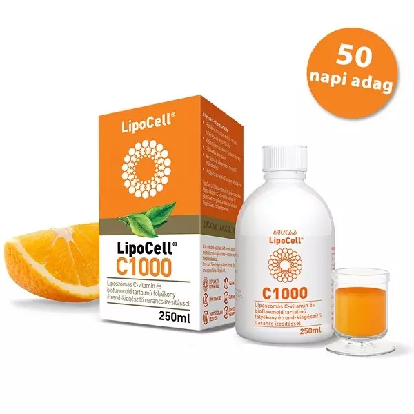 LipoCell C1000 liposzómás C-vitamin narancs ízben (250 ml)