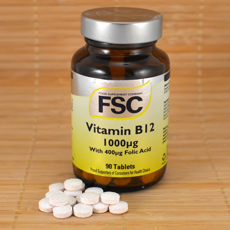 FSC B12 vitamin 1000μg, folsavval, 90db