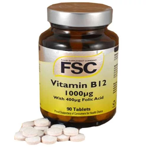 FSC B12 vitamin 1000μg, folsavval, 90db