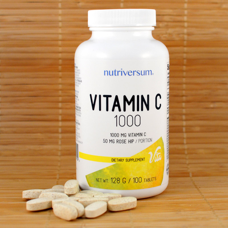 C-1000 vitamin tabletta csipkebogyóval 100db (Nutriversum)