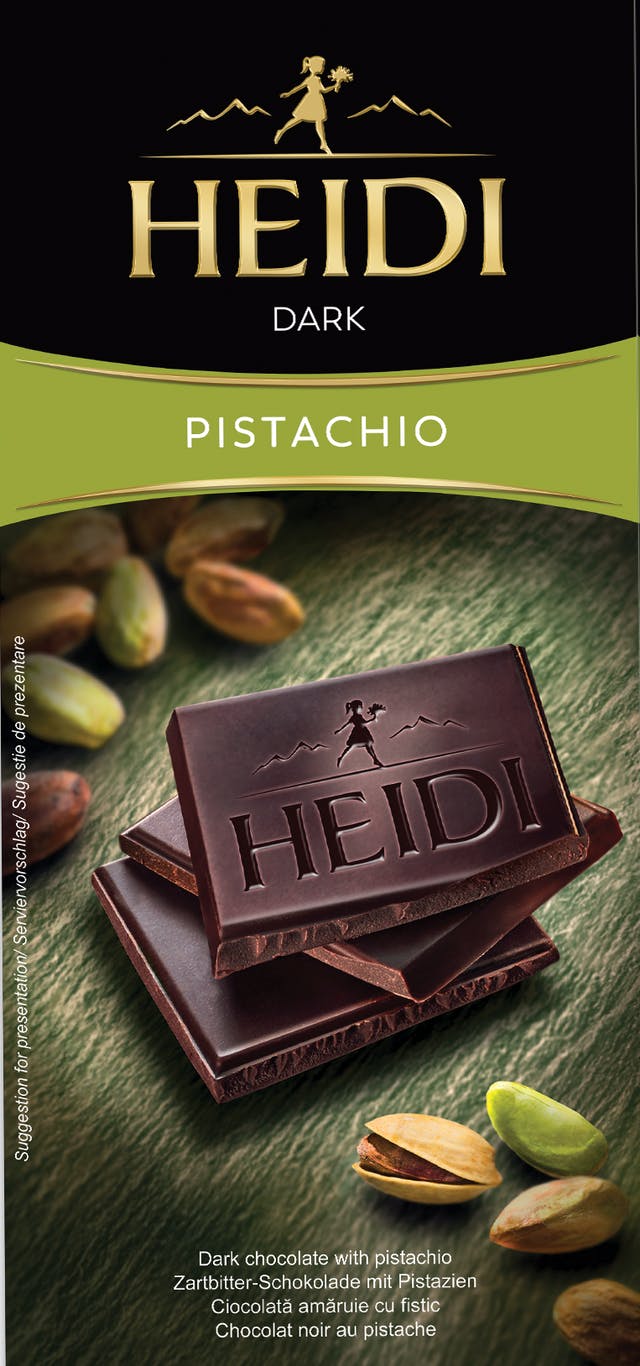 Pisztáciás étcsokoládé Heidi Dark Pistachio 80g