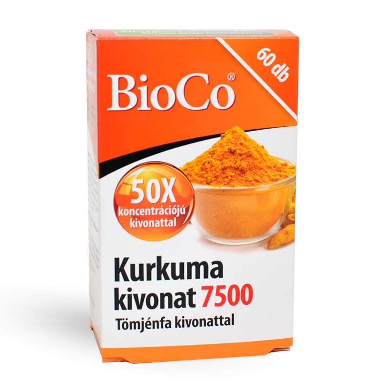 BioCo Kurkuma kivonat, tömjénfa kivonattal kapszula, 60db