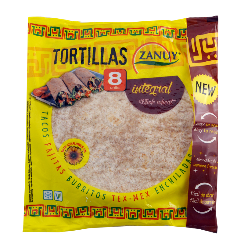 Tortilla (teljes kiőrlésű búza), 320g