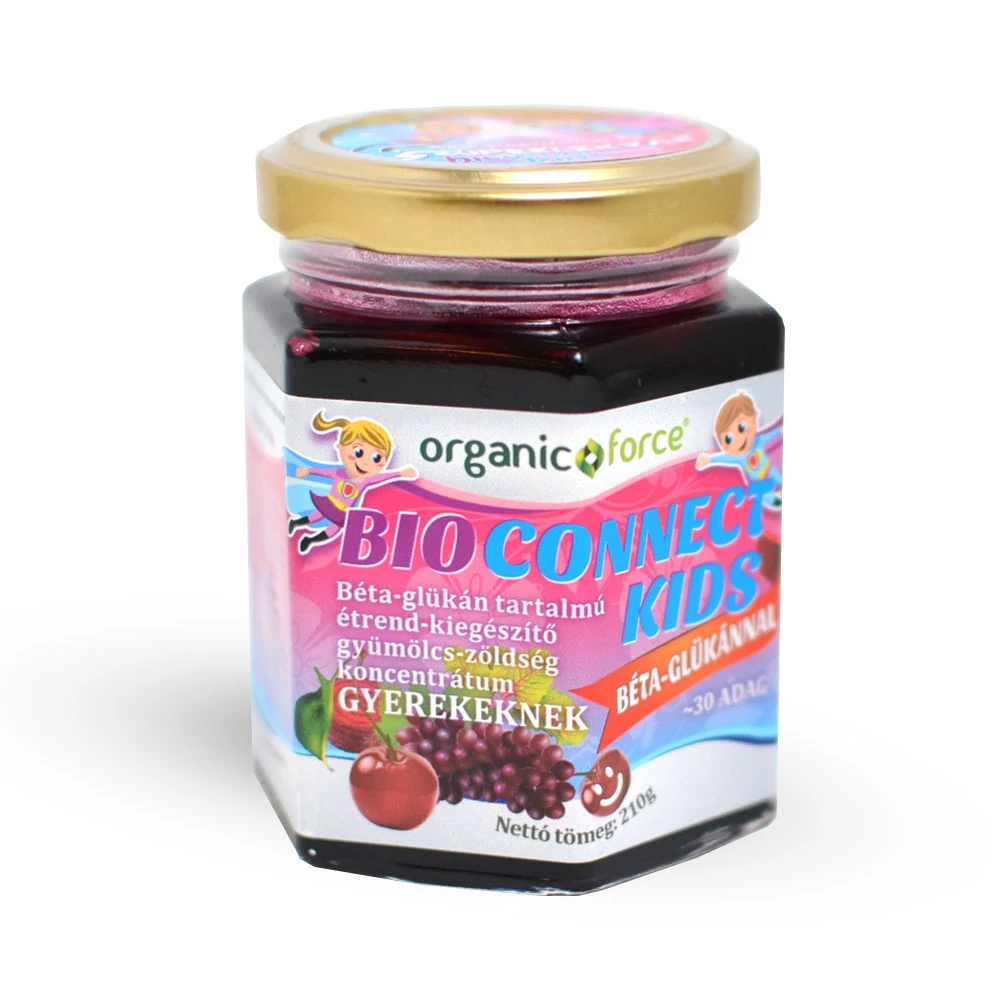 Organic Force bioconnect kids-zöldség-gyümölcs koncentrátum béta-glükánnal 210g 