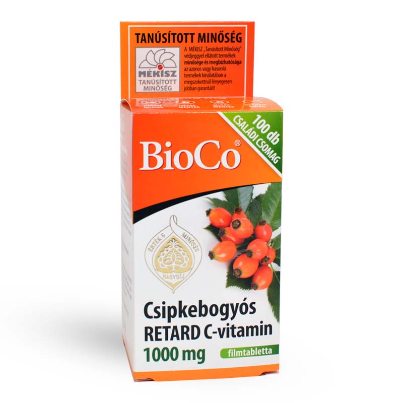 BioCo Csipkebogyós Retard C-vitamin tabletta 1000 mg, 100db