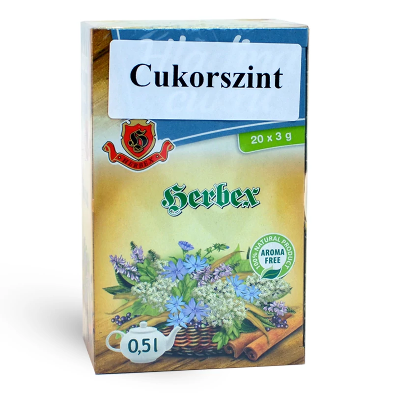 Herbex vércukorszint tea 20x3g 60g