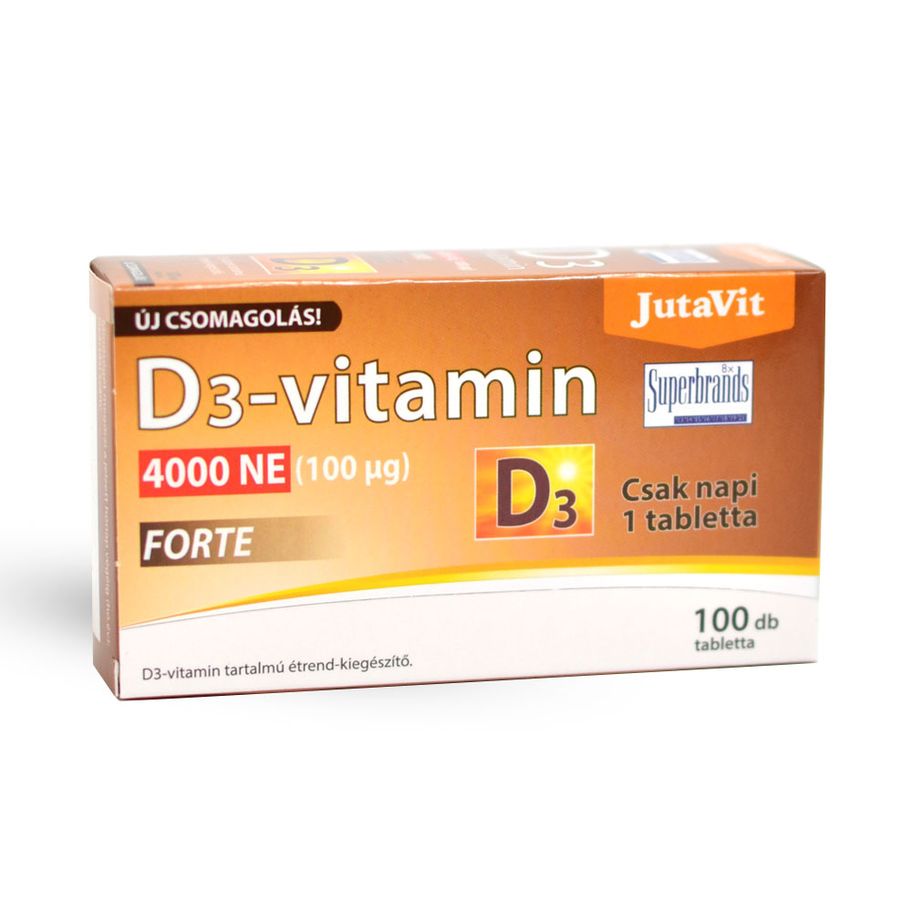 Jutavit D3-vitamin 4000 NE forte tabletta 100db