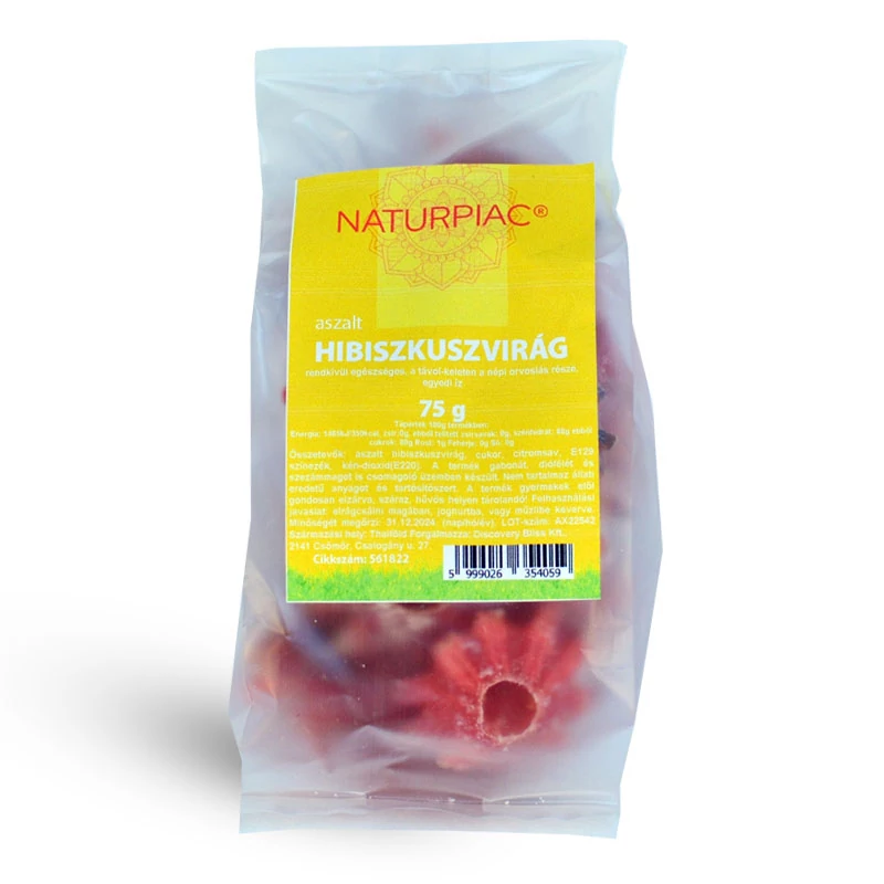 NaturPiac hibiszkuszvirág kandirozott 75g 